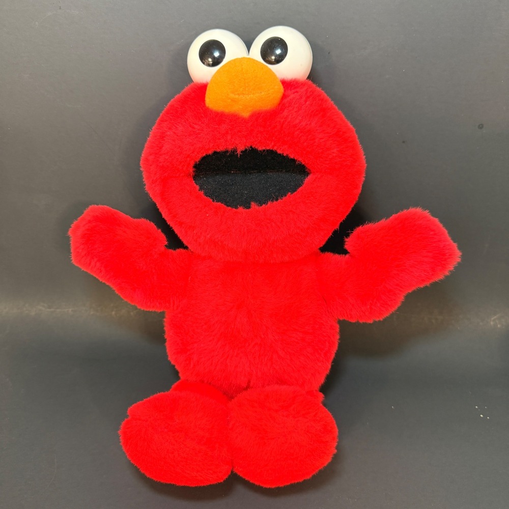 Vintage 1995 Tyco Tickle Me Elmo Sesame Street Talking Plush *Tested* Red 15"